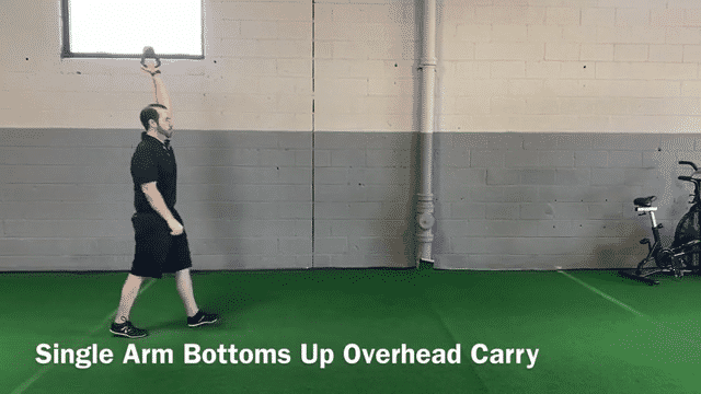 Bottoms Up overhead carry exercise
